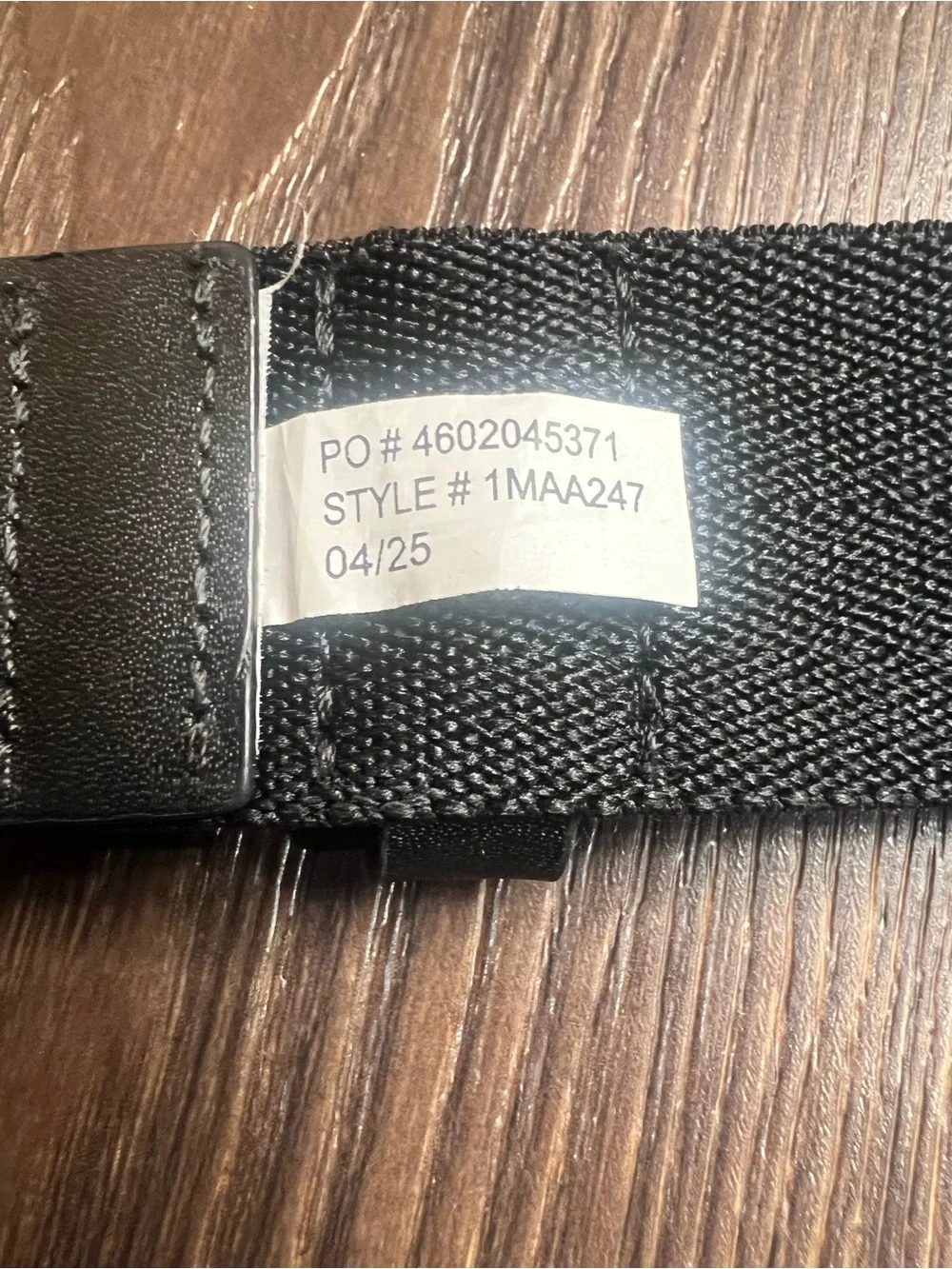 Travis Mathew Men's Black Smooth Leather Belt with Matte Buckle